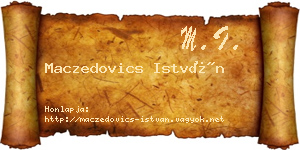 Maczedovics István névjegykártya